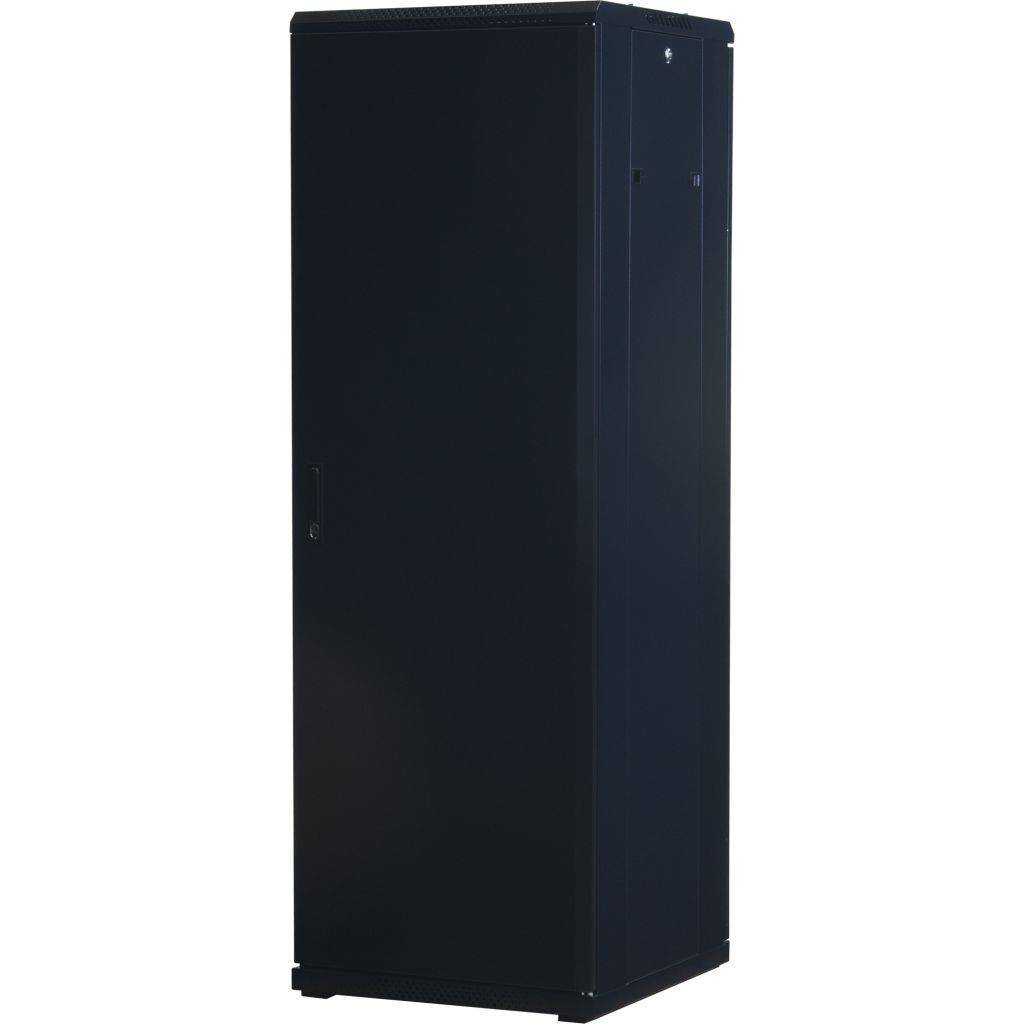 Rockstable 37HE 19 Zoll Serverschrank Netzwerkschrank (BxTxH) 600x600x1800mm mit Glastür - Türanschlag wechselbar - Türen und Seitenwände abnehmba