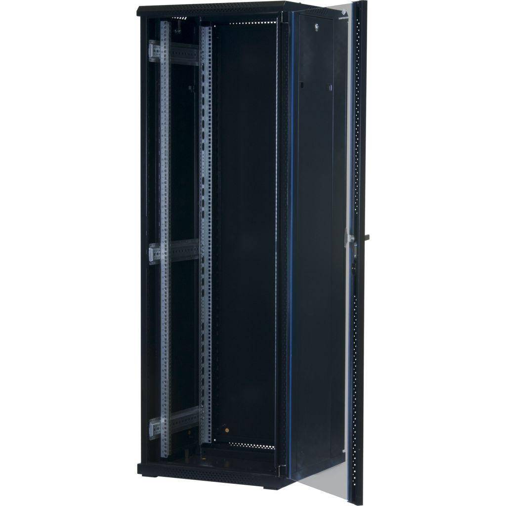 Rockstable 37HE 19 Zoll Serverschrank Netzwerkschrank (BxTxH) 600x600x1800mm mit Glastür - Türanschl