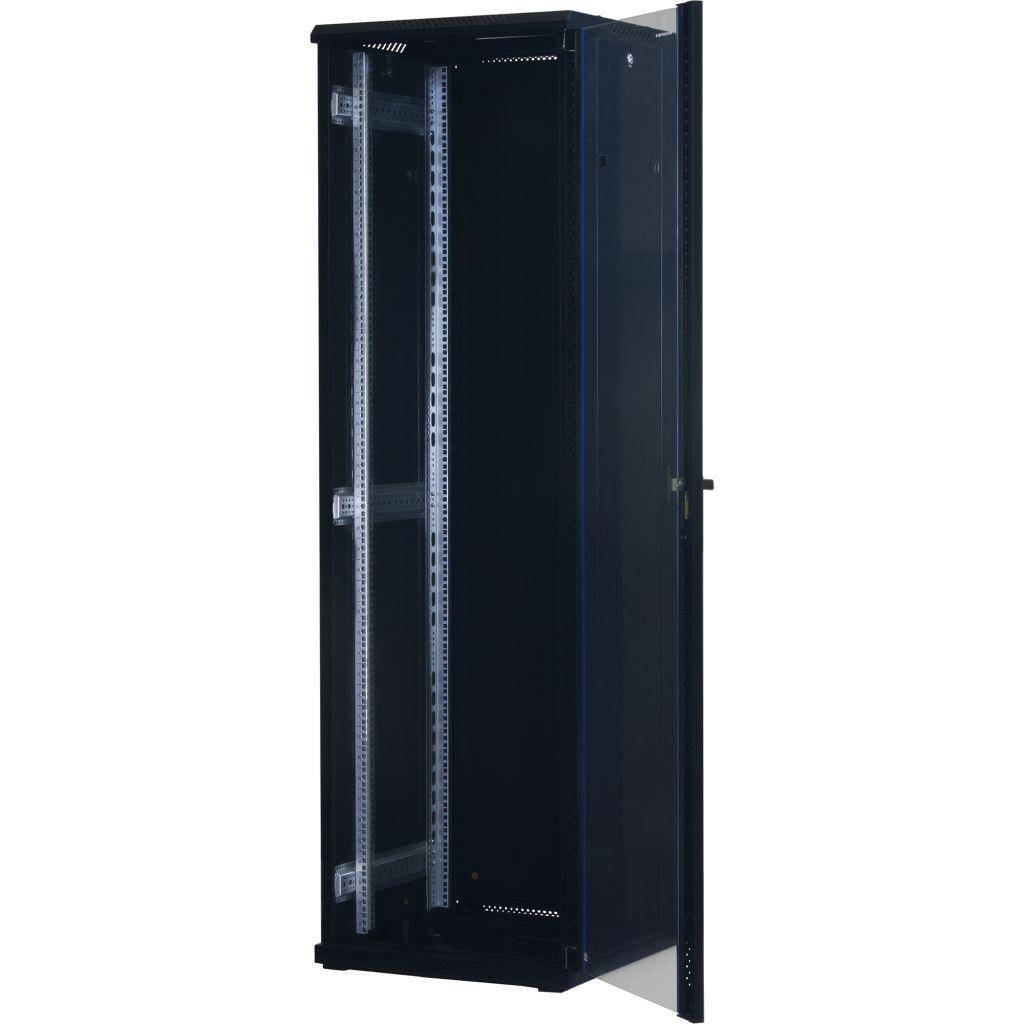 Rockstable 42HE 19 Zoll Serverschrank Netzwerkschrank (BxTxH) 600x600x2000mm mit Glastür - Türanschlag wechselbar - Türen und Seitenwände abnehmba