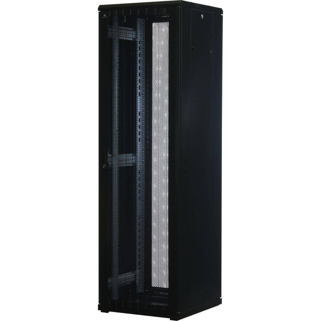Rockstable 42HE 19 Zoll Serverschrank Netzwerkschrank (BxTxH) 600x600x2000mm mit Gitternetztüren - T