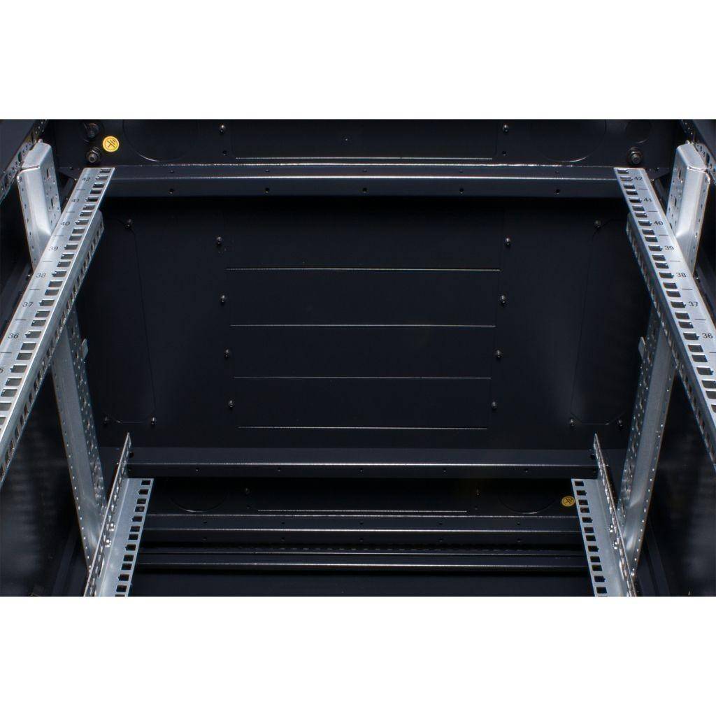 Rockstable 37HE 19 Zoll Serverschrank Netzwerkschrank (BxTxH) 600x600x1800mm mit Glastür - Türanschl