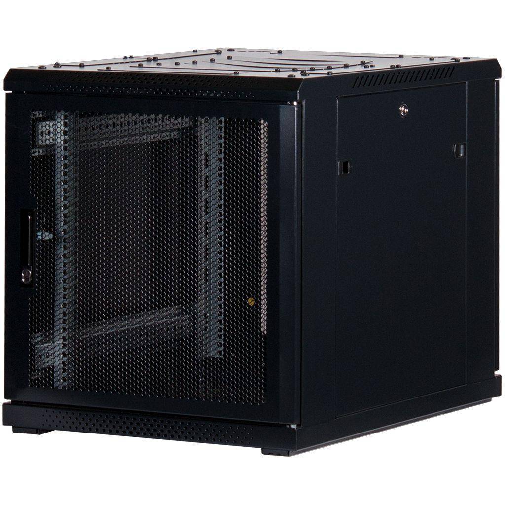 Rockstable 12HE 19 Zoll Serverschrank Netzwerkschrank (BxTxH) 600x800x637mm mit Gitternetztüren - Tü