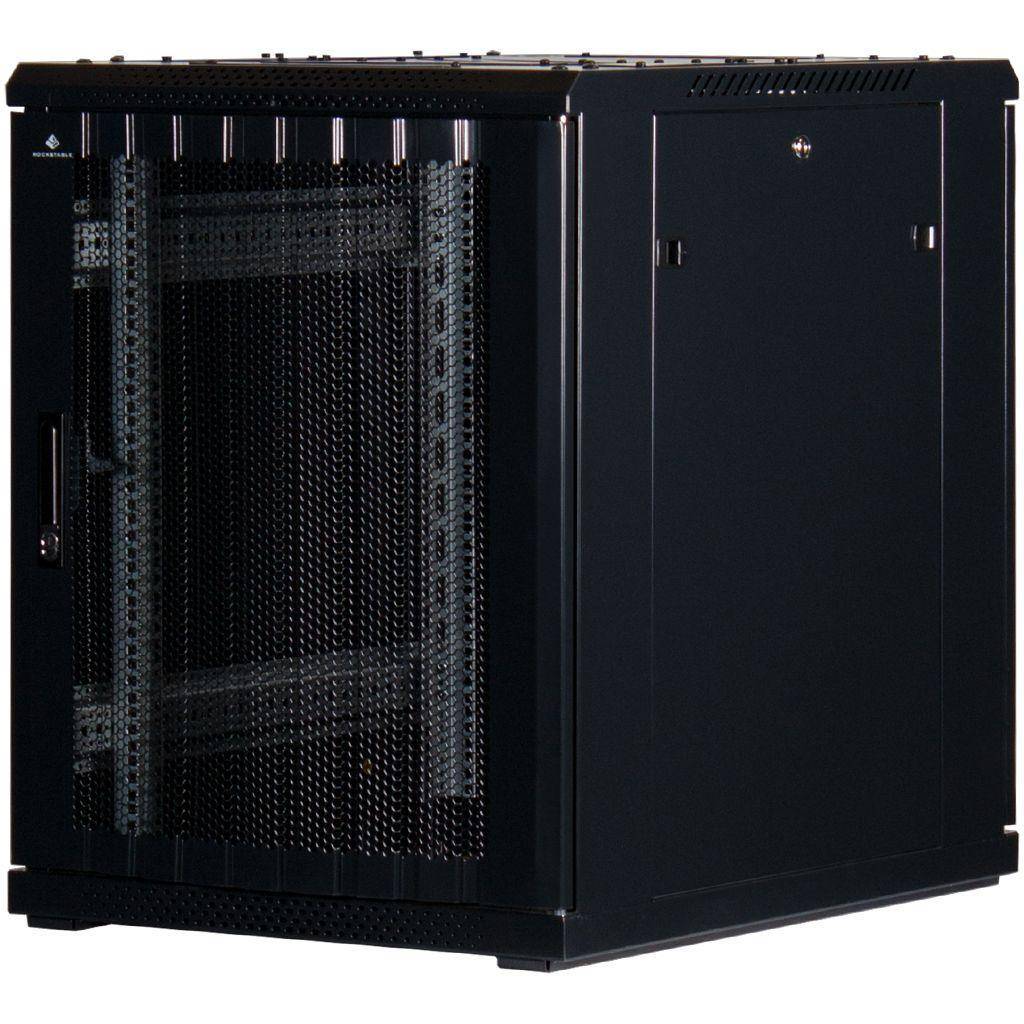 Rockstable 15HE 19 Zoll Serverschrank Netzwerkschrank (BxTxH) 600x800x770mm mit Gitternetztüren - Tü