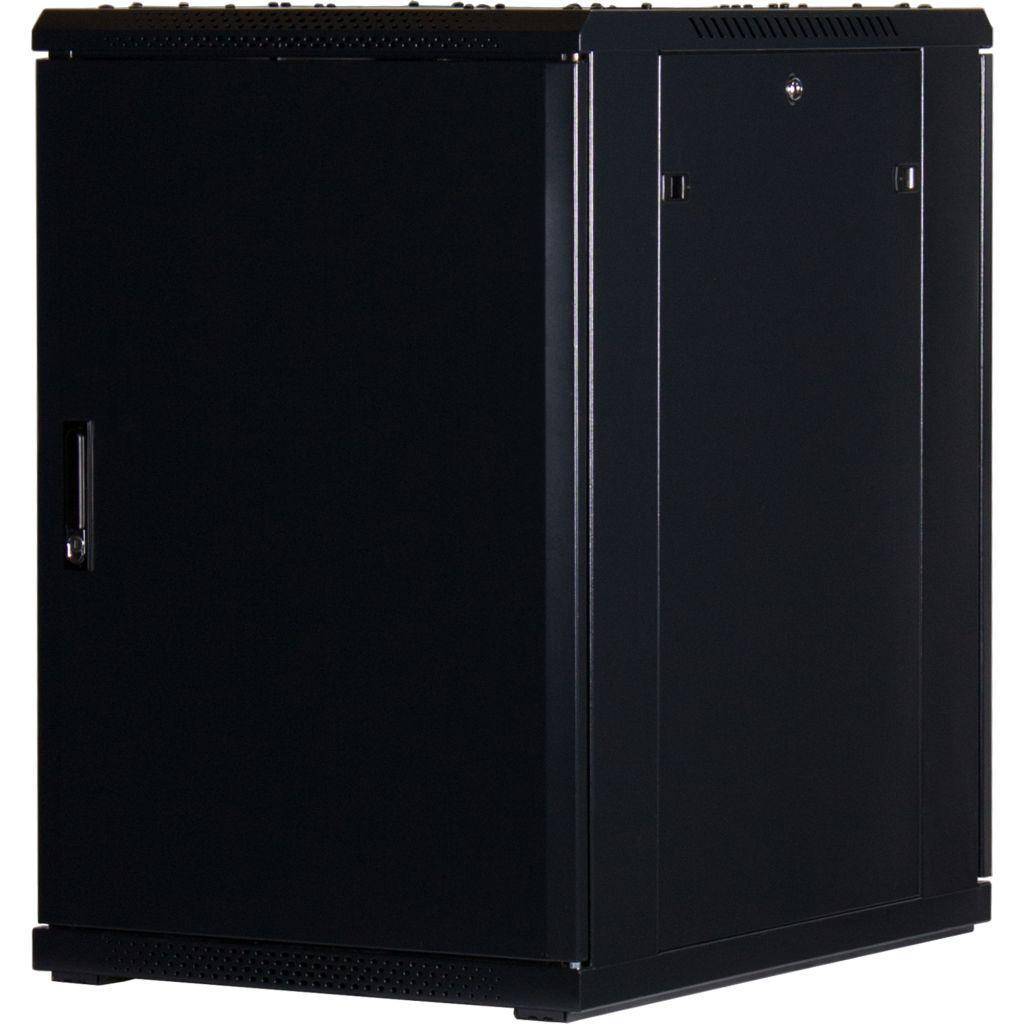 Rockstable 18HE 19 Zoll Serverschrank Netzwerkschrank (BxTxH) 600x800x900mm mit Glastür - Türanschla