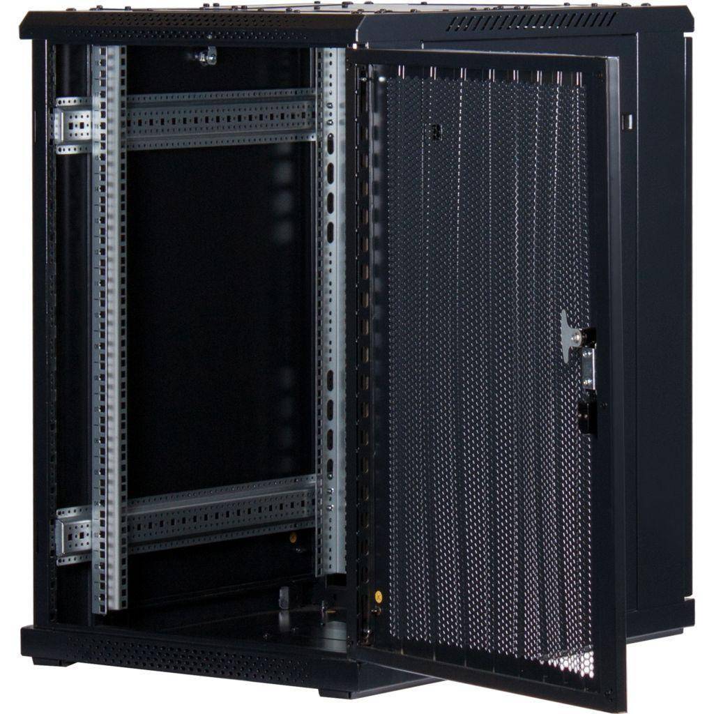 Rockstable 18HE 19 Zoll Serverschrank Netzwerkschrank (BxTxH) 600x800x900mm mit Gitternetztüren - Tü