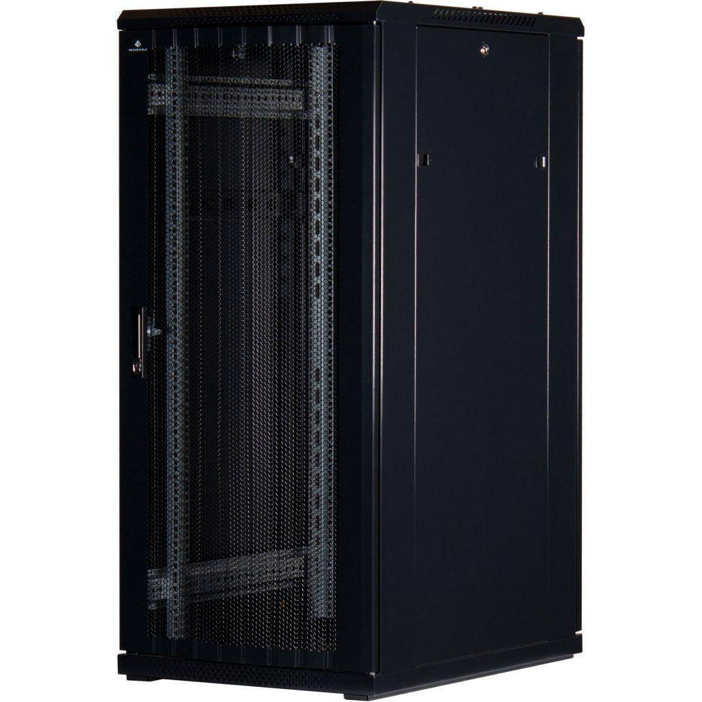 Rockstable 27HE 19 Zoll Serverschrank Netzwerkschrank (BxTxH) 600x800x1400mm mit Gitternetztüren - T