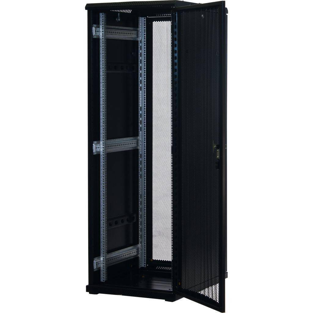Rockstable 37HE 19 Zoll Serverschrank Netzwerkschrank (BxTxH) 600x800x1800mm mit Gitternetztüren - T