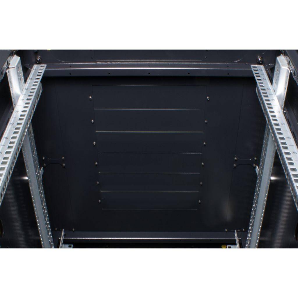 Rockstable 27HE 19 Zoll Serverschrank Netzwerkschrank (BxTxH) 600x1000x1400mm mit Glastür - Türansch