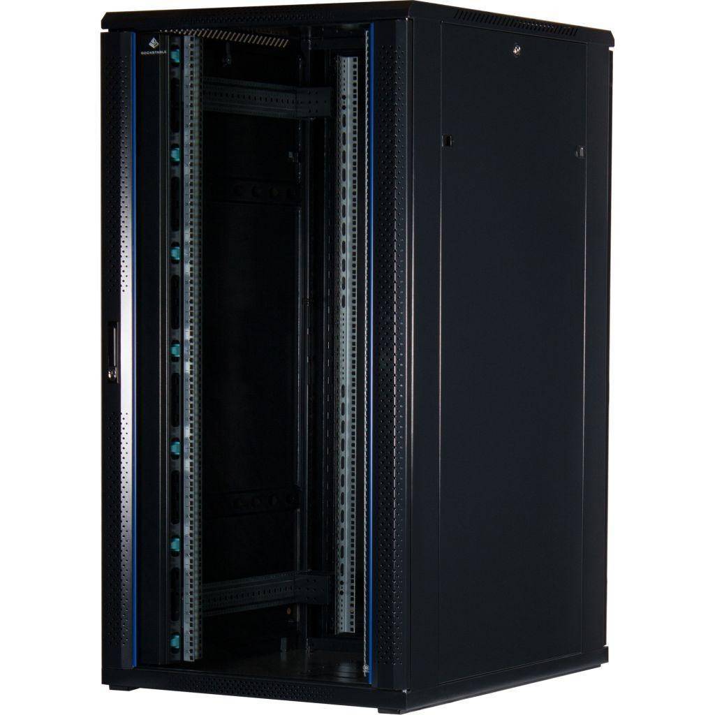 Rockstable 32HE 19 Zoll Serverschrank Netzwerkschrank (BxTxH) 800x1000x1600mm mit Glastür - Türansch
