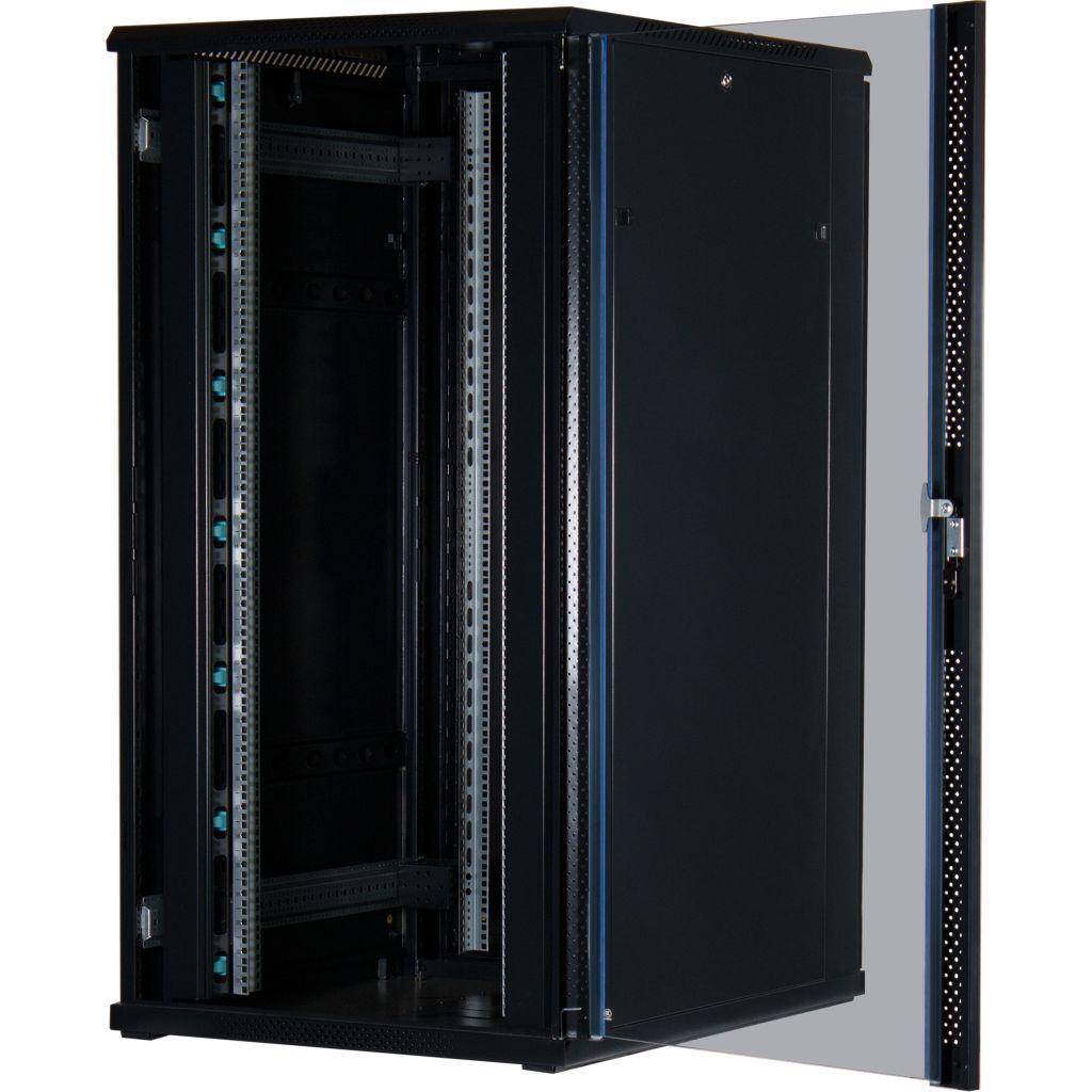 Rockstable 32HE 19 Zoll Serverschrank Netzwerkschrank (BxTxH) 800x1000x1600mm mit Glastür - Türansch