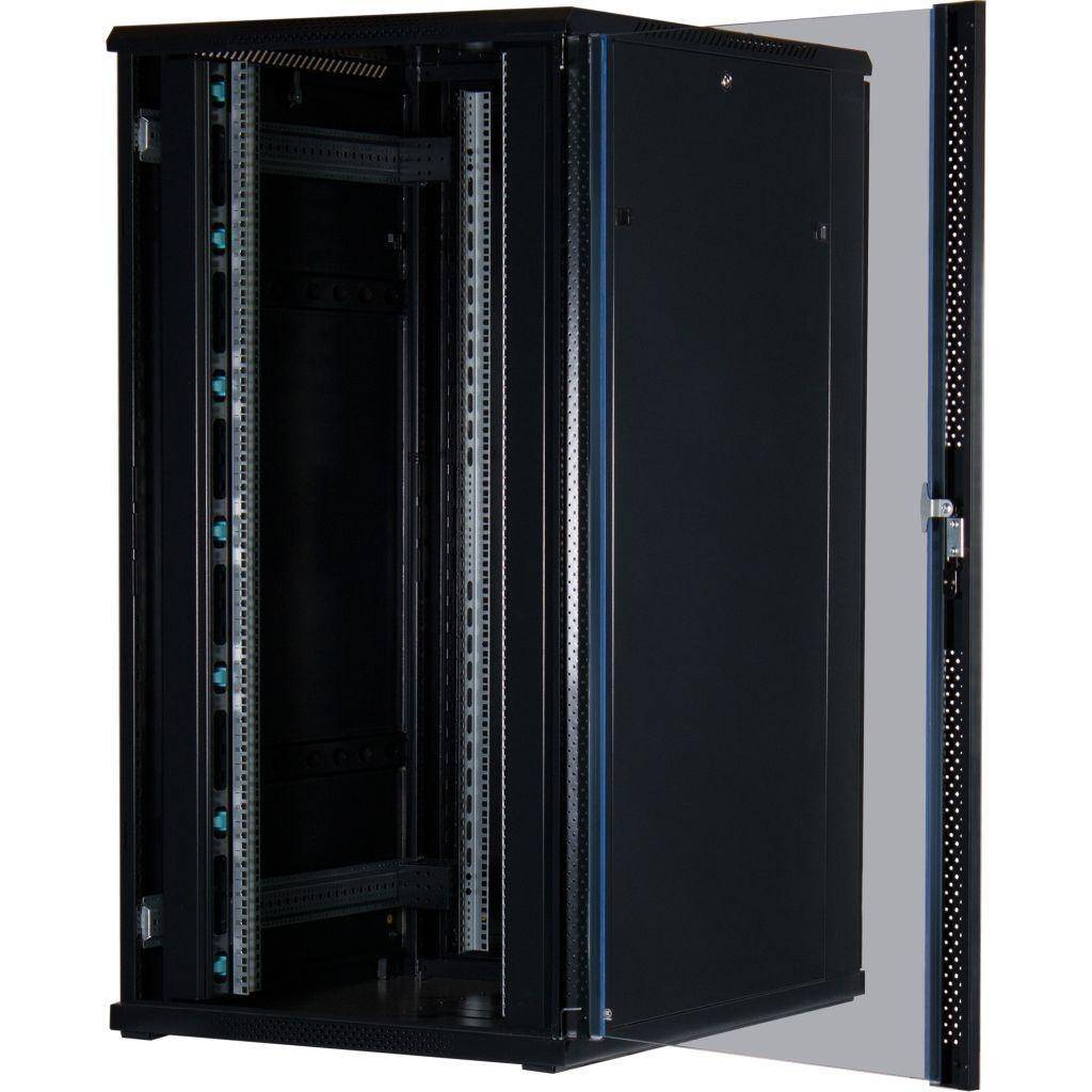Rockstable 32HE 19 Zoll Serverschrank Netzwerkschrank (BxTxH) 800x1000x1600mm mit Glastür - Türansch