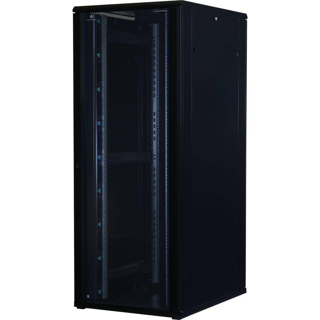 Rockstable 42HE 19 Zoll Serverschrank Netzwerkschrank (BxTxH) 800x1000x2000mm mit Glastür - Türansch