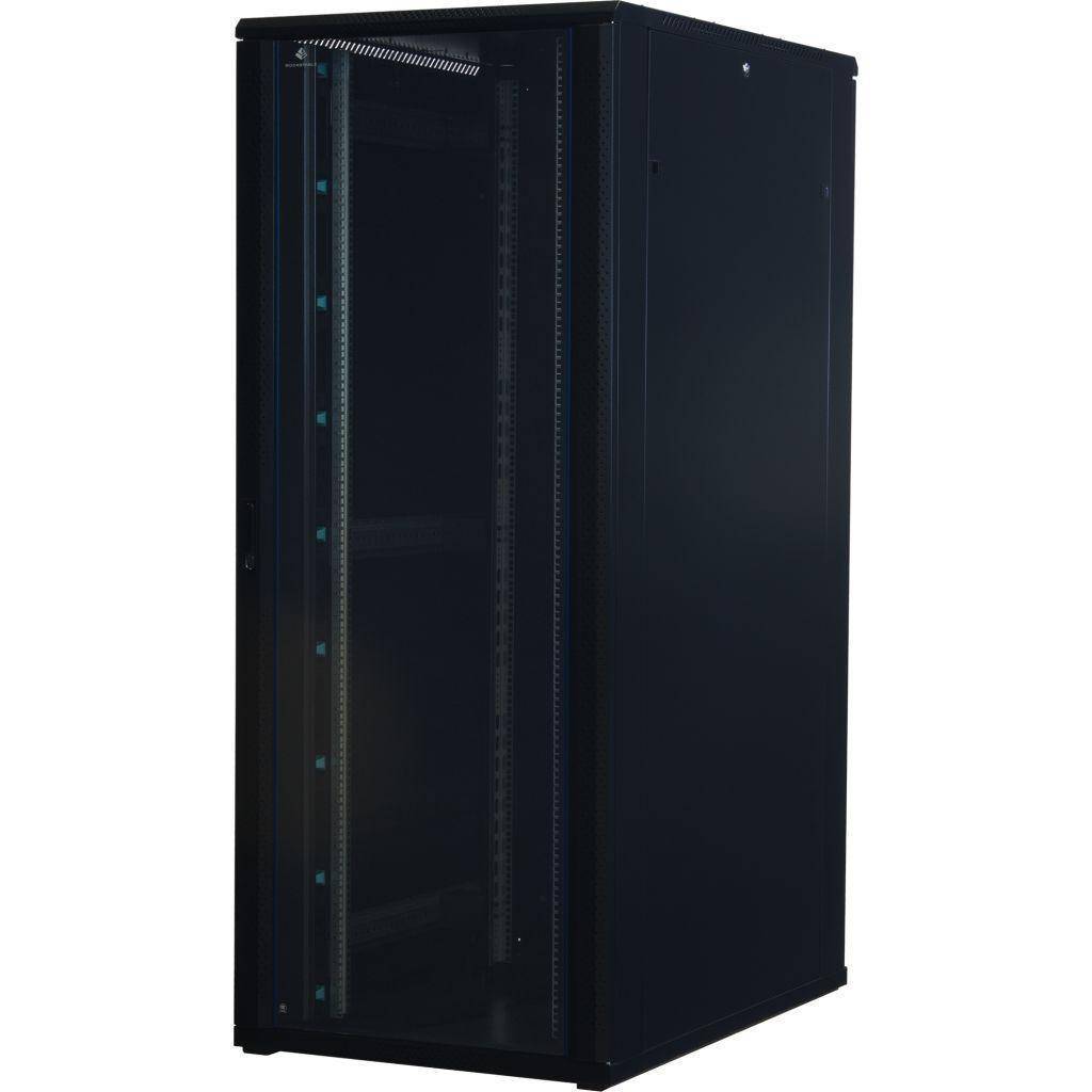 Rockstable 42HE 19 Zoll Serverschrank Netzwerkschrank (BxTxH) 800x1200x2000mm mit Glastür - Türansch