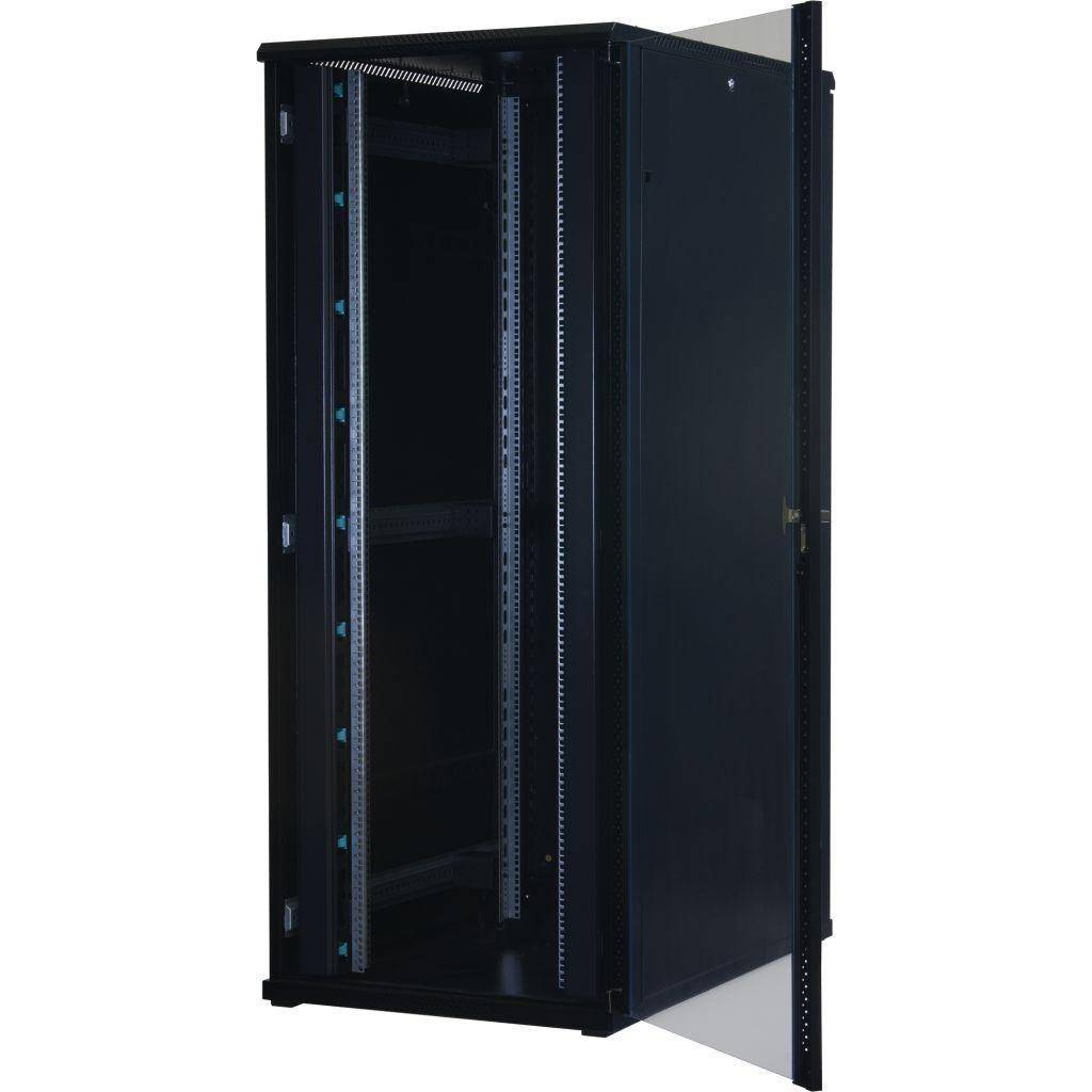 Rockstable 42HE 19 Zoll Serverschrank Netzwerkschrank (BxTxH) 800x1200x2000mm mit Glastür - Türansch