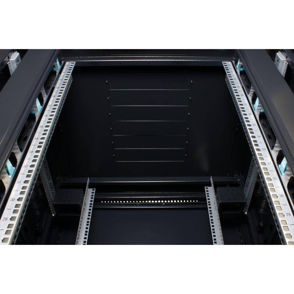 Rockstable 42HE 19 Zoll Serverschrank Netzwerkschrank (BxTxH) 800x1200x2000mm mit Glastür - Türansch