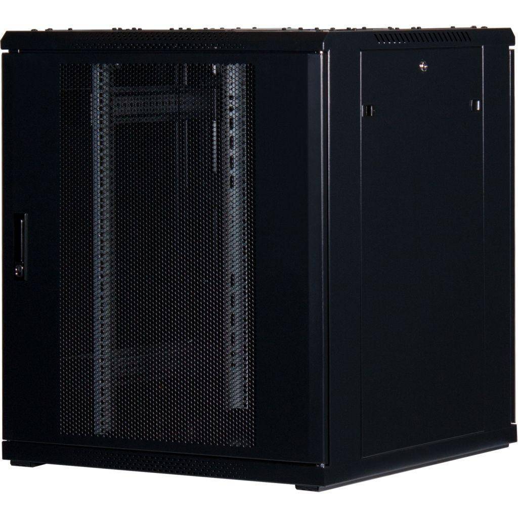 Rockstable 18HE 19 Zoll Serverschrank Netzwerkschrank (BxTxH) 800x800x900mm Gitternetztüren - Türanschlag wechselbar - Türen/Seitenwände abnehmbar