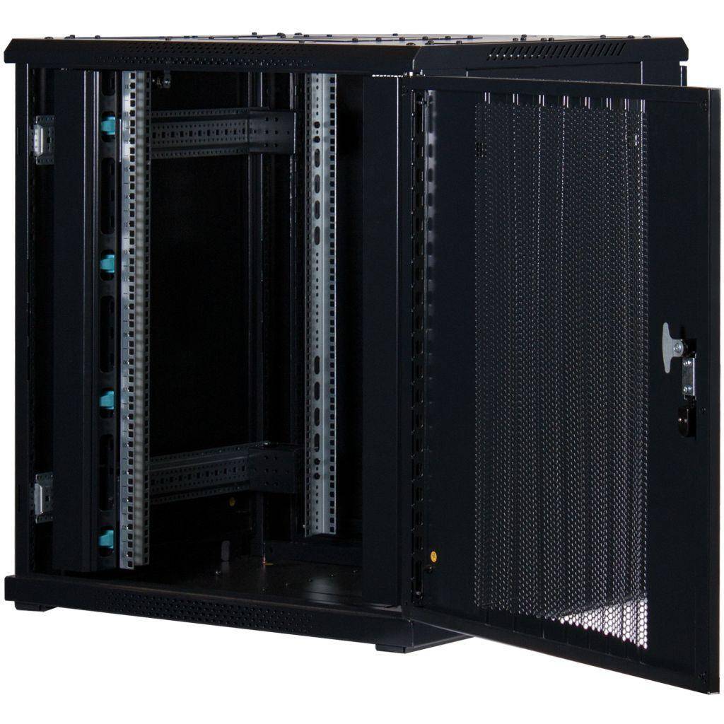 Rockstable 18HE 19 Zoll Serverschrank Netzwerkschrank (BxTxH) 800x800x900mm Gitternetztüren - Türans