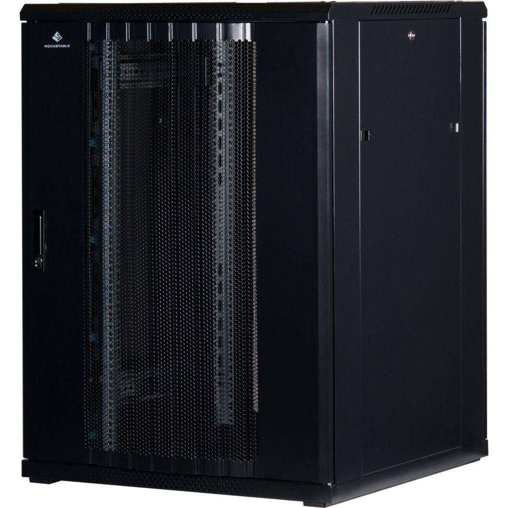 Rockstable 32HE 19 Zoll Serverschrank Netzwerkschrank (BxTxH) 800x800x1600mm mit Glastür - Türanschl