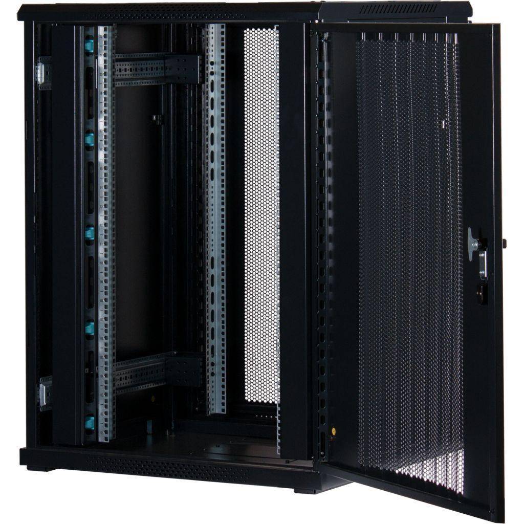 Rockstable 32HE 19 Zoll Serverschrank Netzwerkschrank (BxTxH) 800x800x1600mm mit Glastür - Türanschl