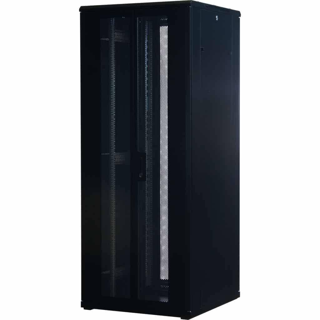 Rockstable 42HE 19 Zoll Serverschrank Netzwerkschrank (BxTxH) 800x800x2000mm Gitternetztüren - Türanschlag wechselbar - Türen/Seitenwände abnehmba