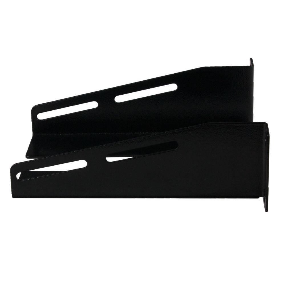 Rockstable 10" L-Trageschienen - Regal-Schienenset - Schwarz - SPCC - Stahl - 1U - Oval - 25,4 cm (1