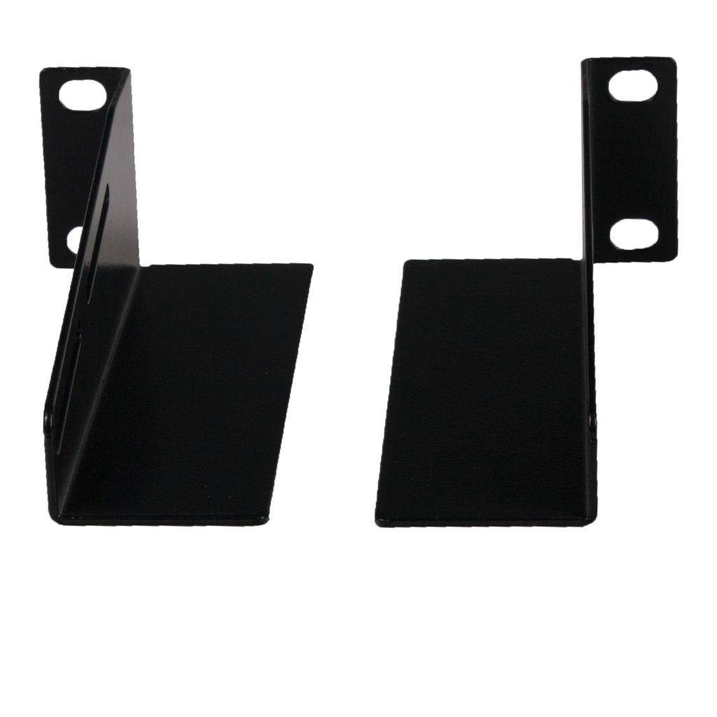 Rockstable 10" L-Trageschienen - Regal-Schienenset - Schwarz - SPCC - Stahl - 1U - Oval - 25,4 cm (1