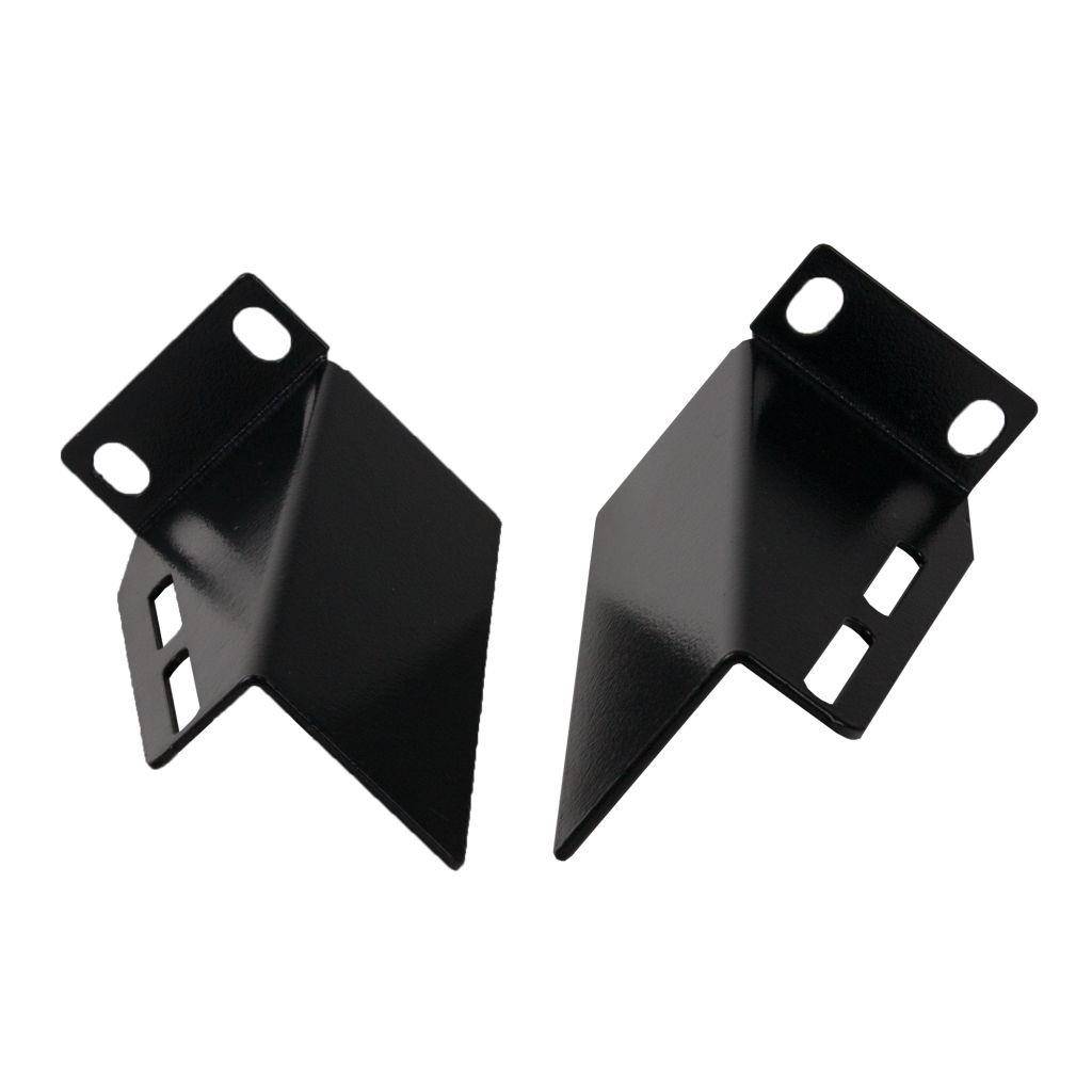 Rockstable 10" L-Trageschienen - Regal-Schienenset - Schwarz - SPCC - Stahl - 1U - Oval - 25,4 cm (1