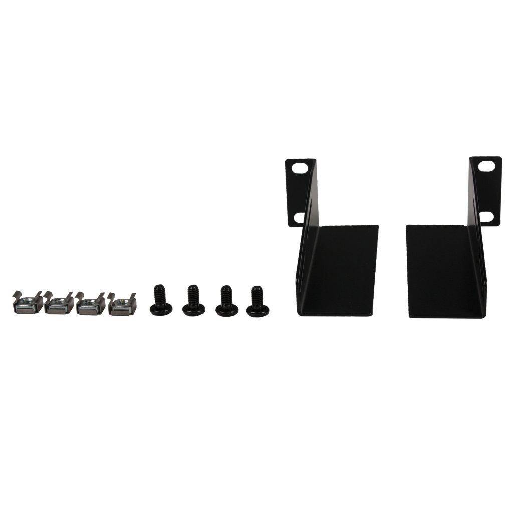 Rockstable 10" L-Trageschienen - Regal-Schienenset - Schwarz - SPCC - Stahl - 1U - Oval - 25,4 cm (1