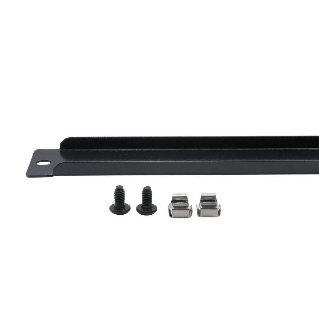 Rockstable 1 HE 10" Abdeckplatte - Regal-Abdeckung - Schwarz - SPCC - Stahl - 1U - Oval - 25,4 cm (1