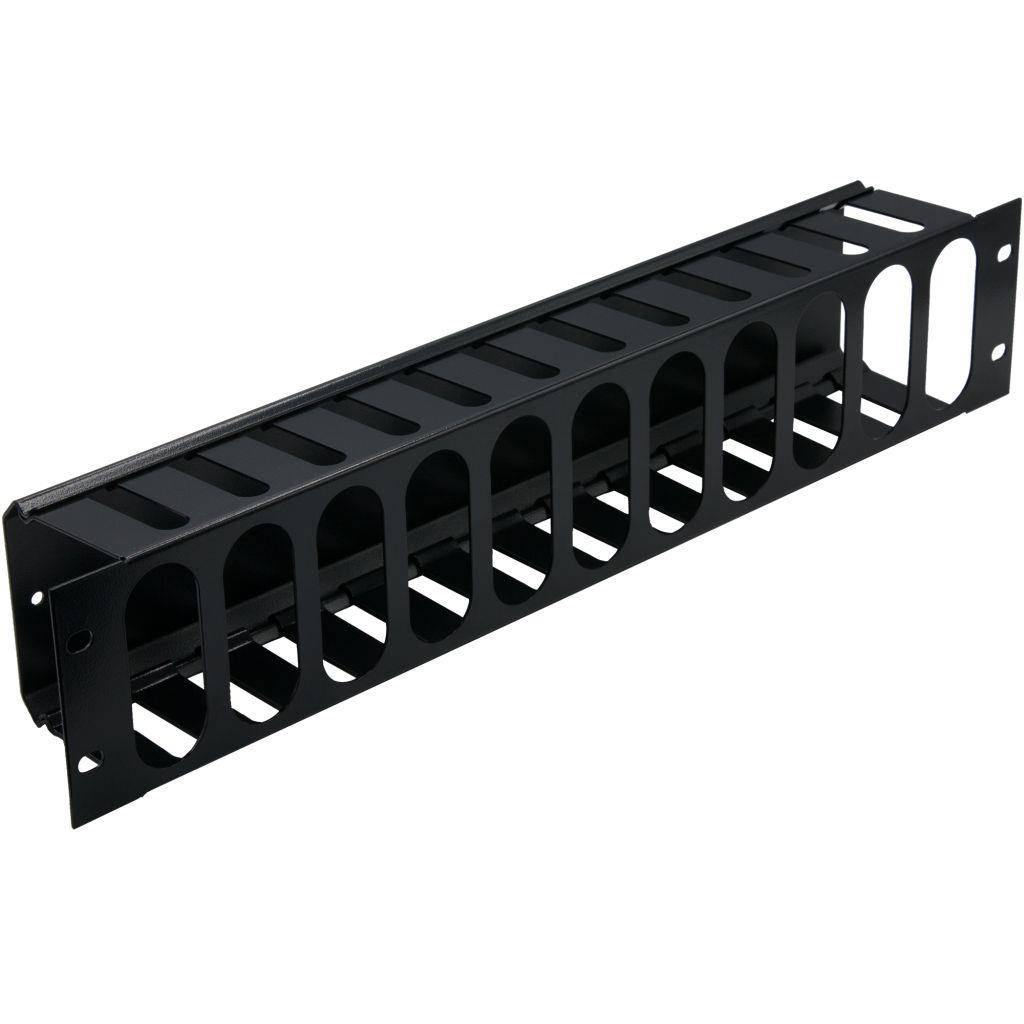 Rockstable 2 HE 19" Rangierpanel - Kabelmanagementtafel - Schwarz - SPCC - Stahl - 2U - 48,3 cm (19