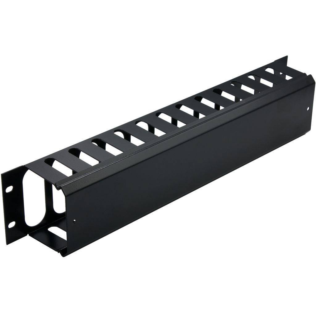 Rockstable 2 HE 19" Rangierpanel - Kabelmanagementtafel - Schwarz - SPCC - Stahl - 2U - 48,3 cm (19