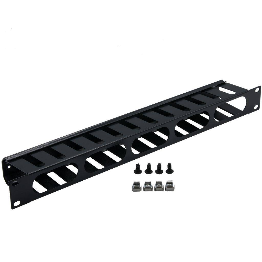 Rockstable 1 HE 19" Rangierpanel - Kabelmanagementtafel - Schwarz - SPCC - Stahl - 1U - 48,3 cm (19