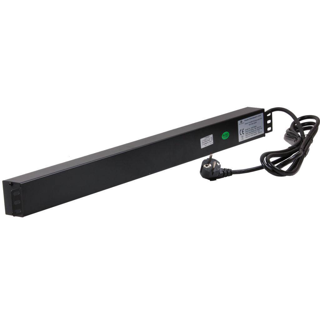 Rockstable 15-Fache Steckdosenleiste - Stromverteiler - Schwarz - 1U - 2 m - 125/250 V - 50 - 60 Hz