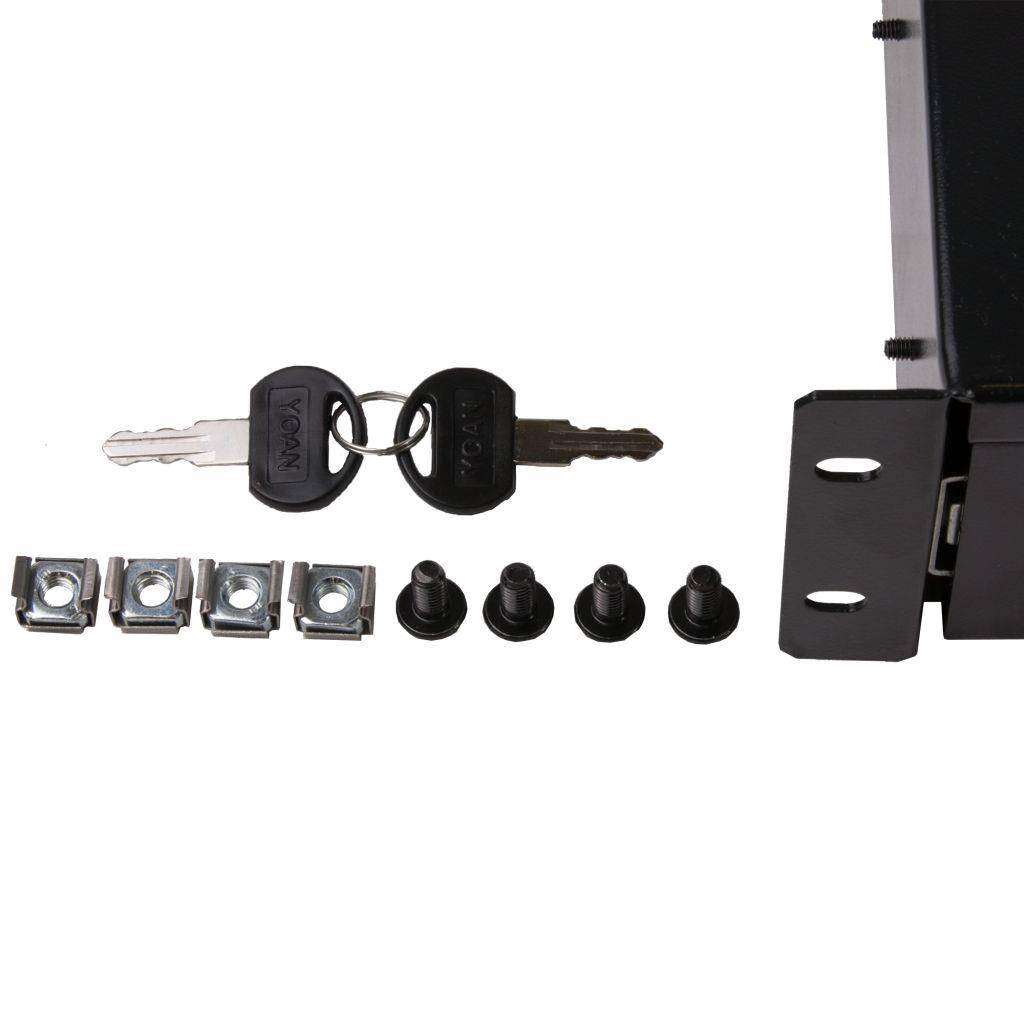 ROCKSTABLE NWSZ kompatibel 19'' 2HE Schublade abschließbar 90x483x358mm schwarz