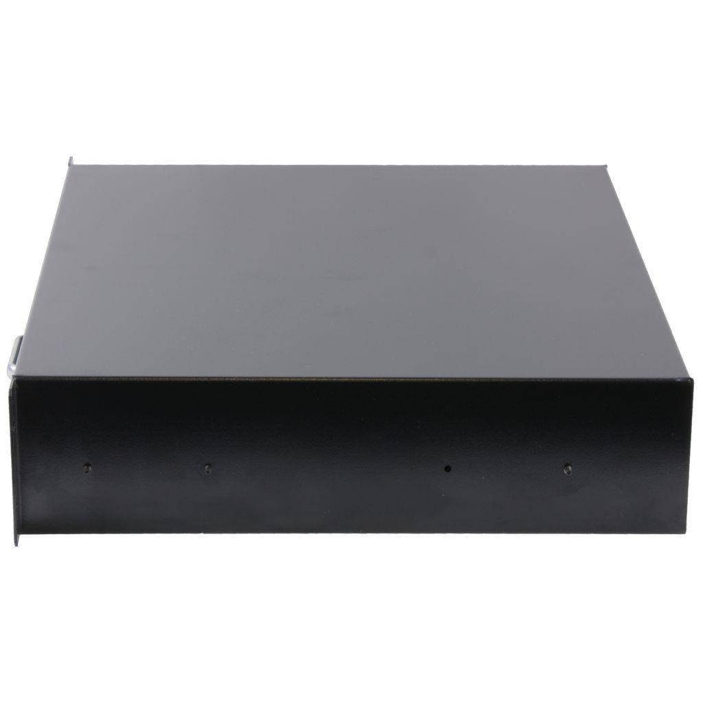 ROCKSTABLE NWSZ kompatibel 19'' 2HE Schublade abschließbar 90x483x358mm schwarz