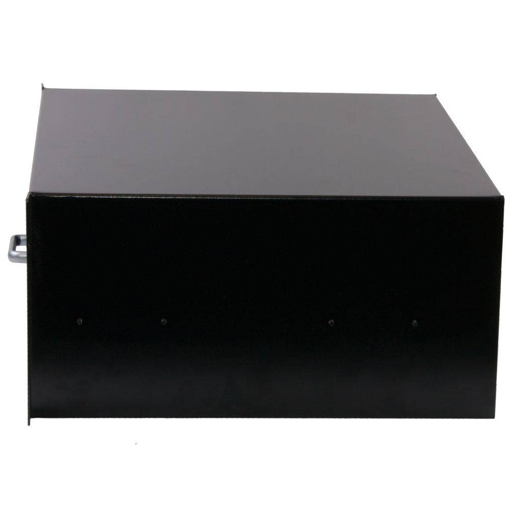 Rockstable 4 HE 19" Abschließbare Schublade - Schubladeneinheit - Schwarz - Stahl - 4U - Oval - 48,3