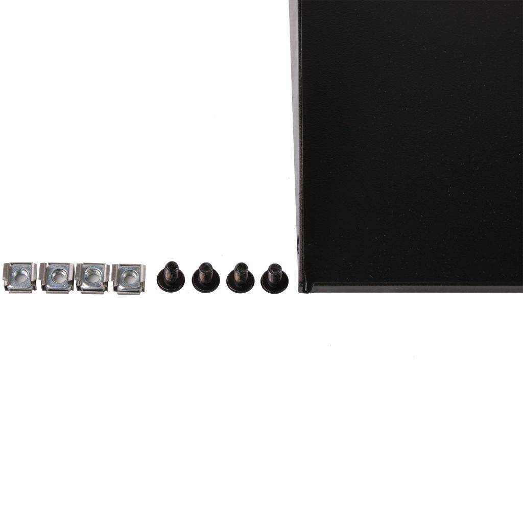 Rockstable 2 HE 19" Fachboden - Regalboden - Schwarz - Stahl - 20 kg - 2U - Oval