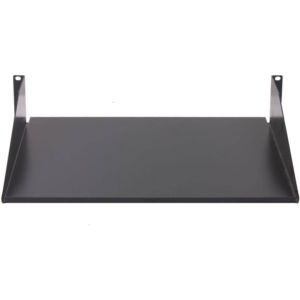 Rockstable 2 HE 19" Fachboden - Regalboden - Schwarz - Stahl - 20 kg - 2U - Oval