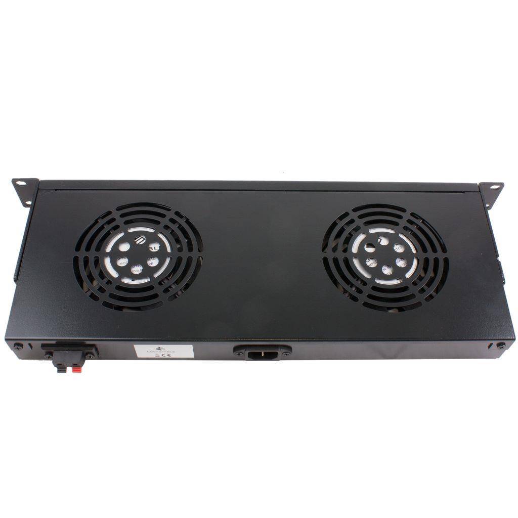 Rockstable 1 HE 19" Belüftungselement - Kühlgebläse - Schwarz - Stahl - 2 Lüfter - 12 cm - 330 m³/h