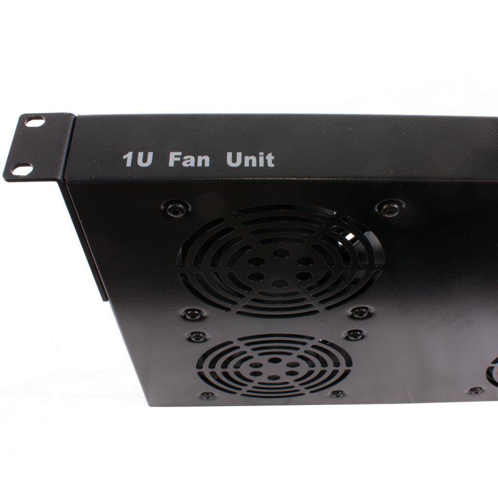 Rockstable 1 HE 19" Belüftungselement - Kühlgebläse - Schwarz - Stahl - 4 Lüfter - 12 cm - 440 m³/h