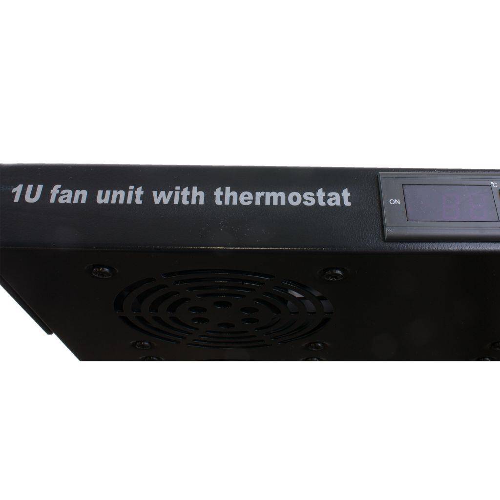 Rockstable 1 HE 19" Belüftungselement - Kühlgebläse - Schwarz - Stahl - 4 Lüfter - 12 cm - 440 m³/h