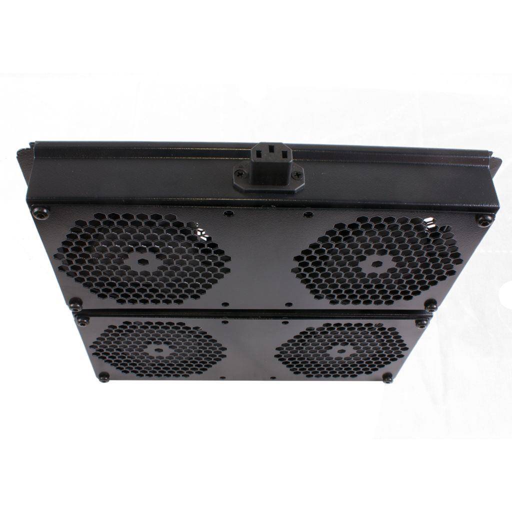 Rockstable 19" Kühlungselement - Kühlgebläse - Schwarz - Stahl - 4 Lüfter - 12 cm - 220 V