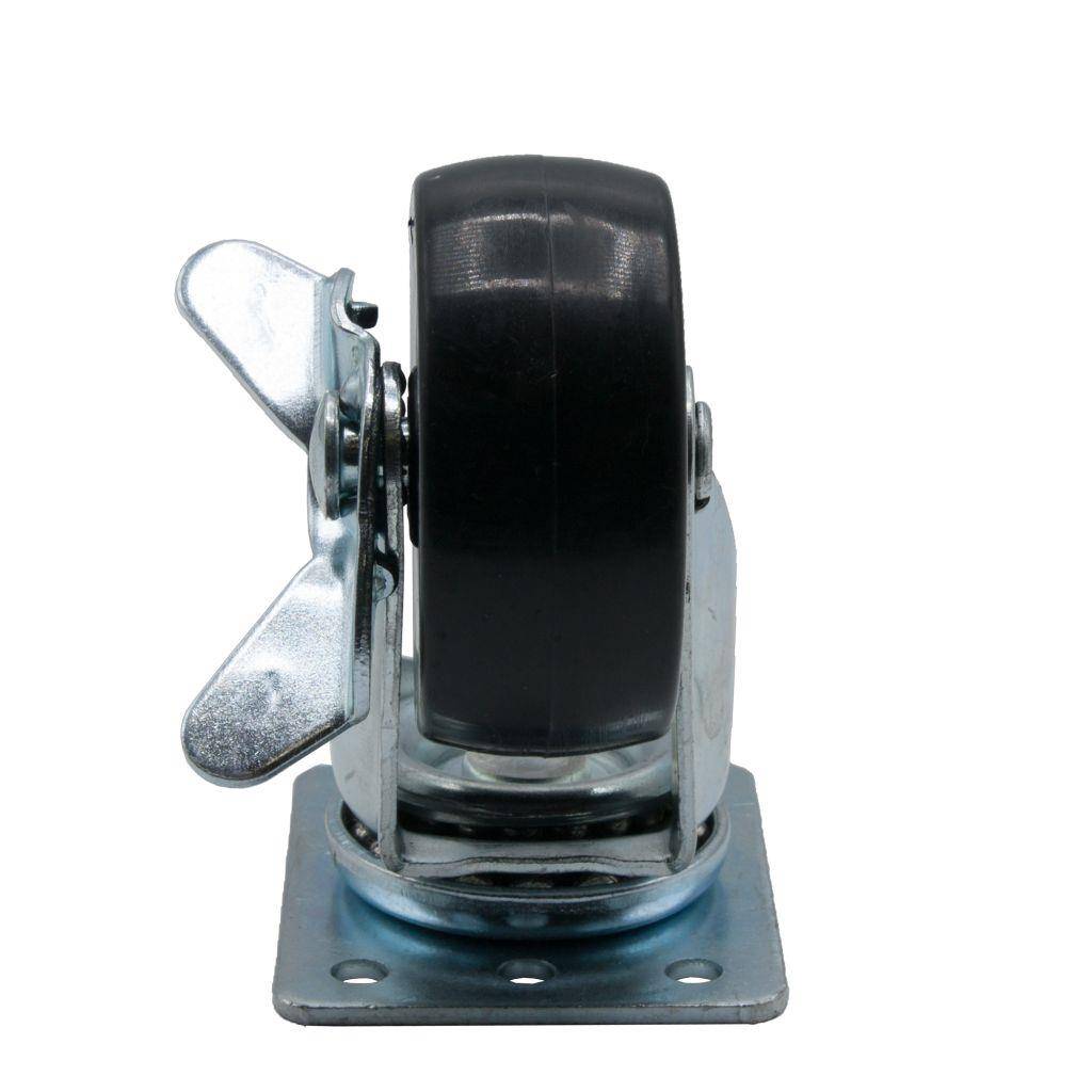 Rockstable Lenkrollen-Set - Lenkrolle - Schwarz - Silber - 200 kg - 70 mm - 4 Stück(e)