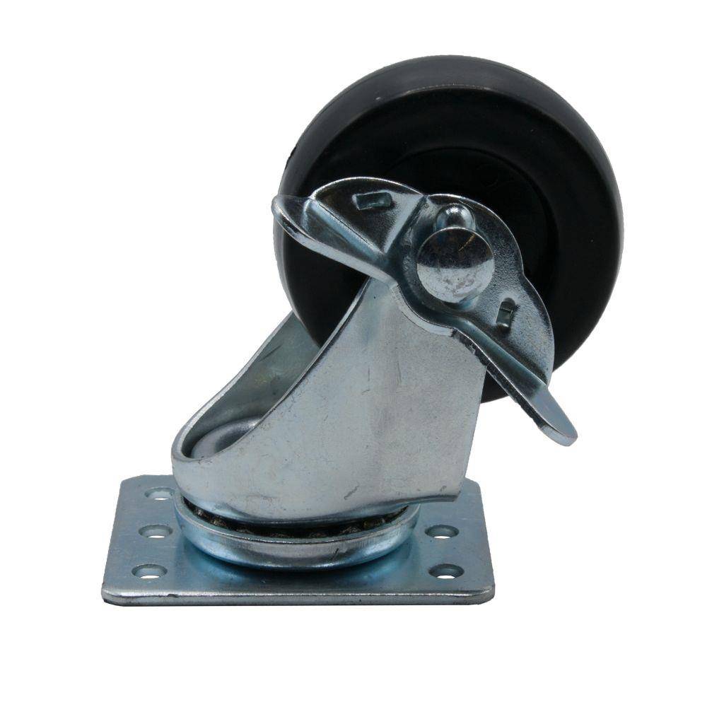 Rockstable Lenkrollen-Set - Lenkrolle - Schwarz - Silber - 200 kg - 70 mm - 4 Stück(e)