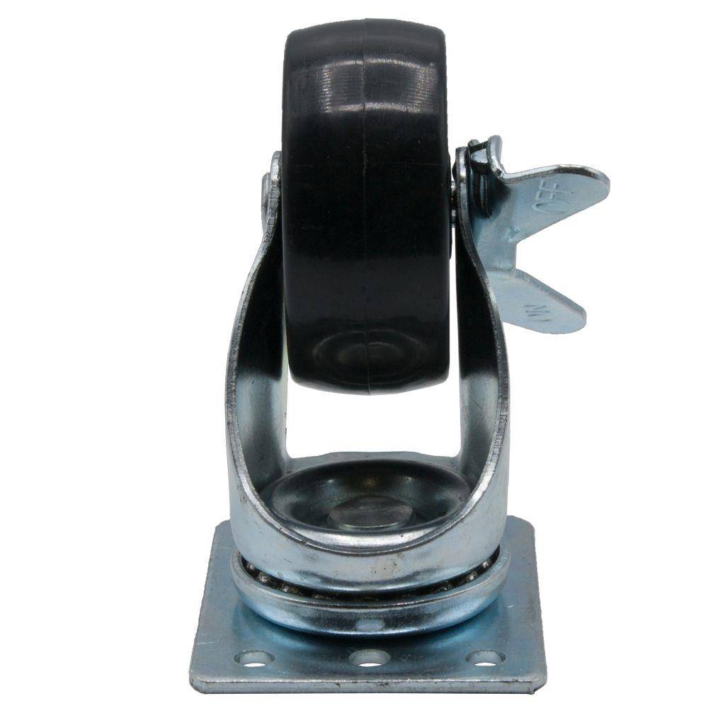 Rockstable Lenkrollen-Set - Lenkrolle - Schwarz - Silber - 200 kg - 70 mm - 4 Stück(e)