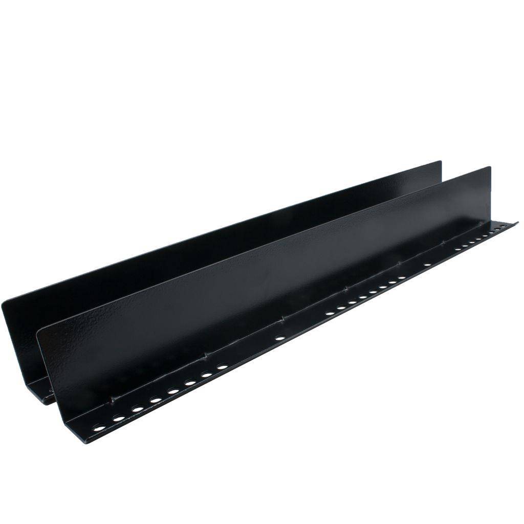 Rockstable 19" L-Trageschienen für 800mm Tiefe - Regal-Schienenset - Schwarz - Stahl - 48,3 cm (19 Z