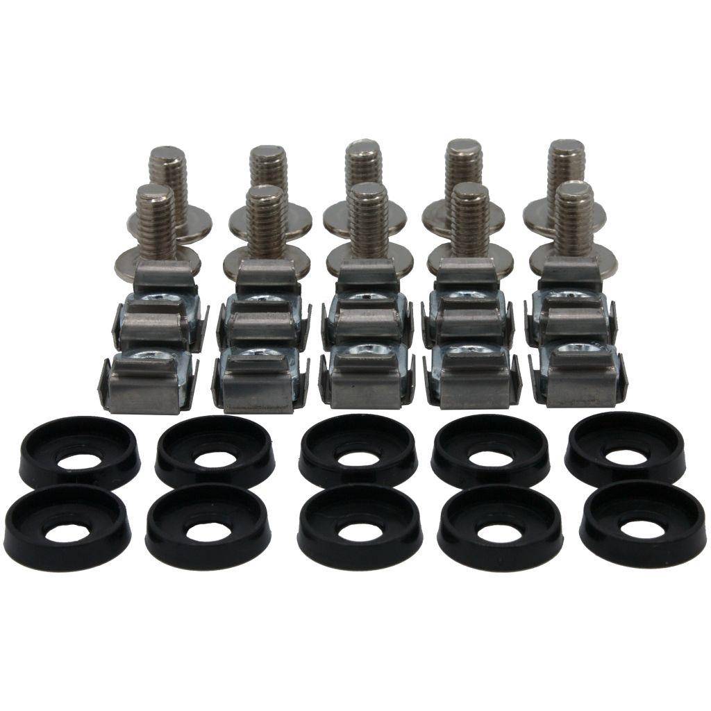 Rockstable M6 Kreuzschlitzschrauben Set - Gestellbefestigung - Silber - 10 Stück(e)