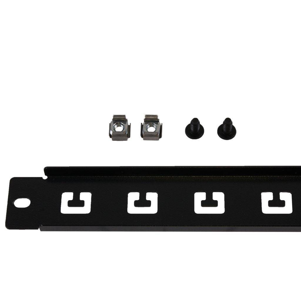 Rockstable 1 HE 19" Rangierpanel - Kabelmanagementtafel - Schwarz - SPCC - Stahl - 1U - 48,3 cm (19