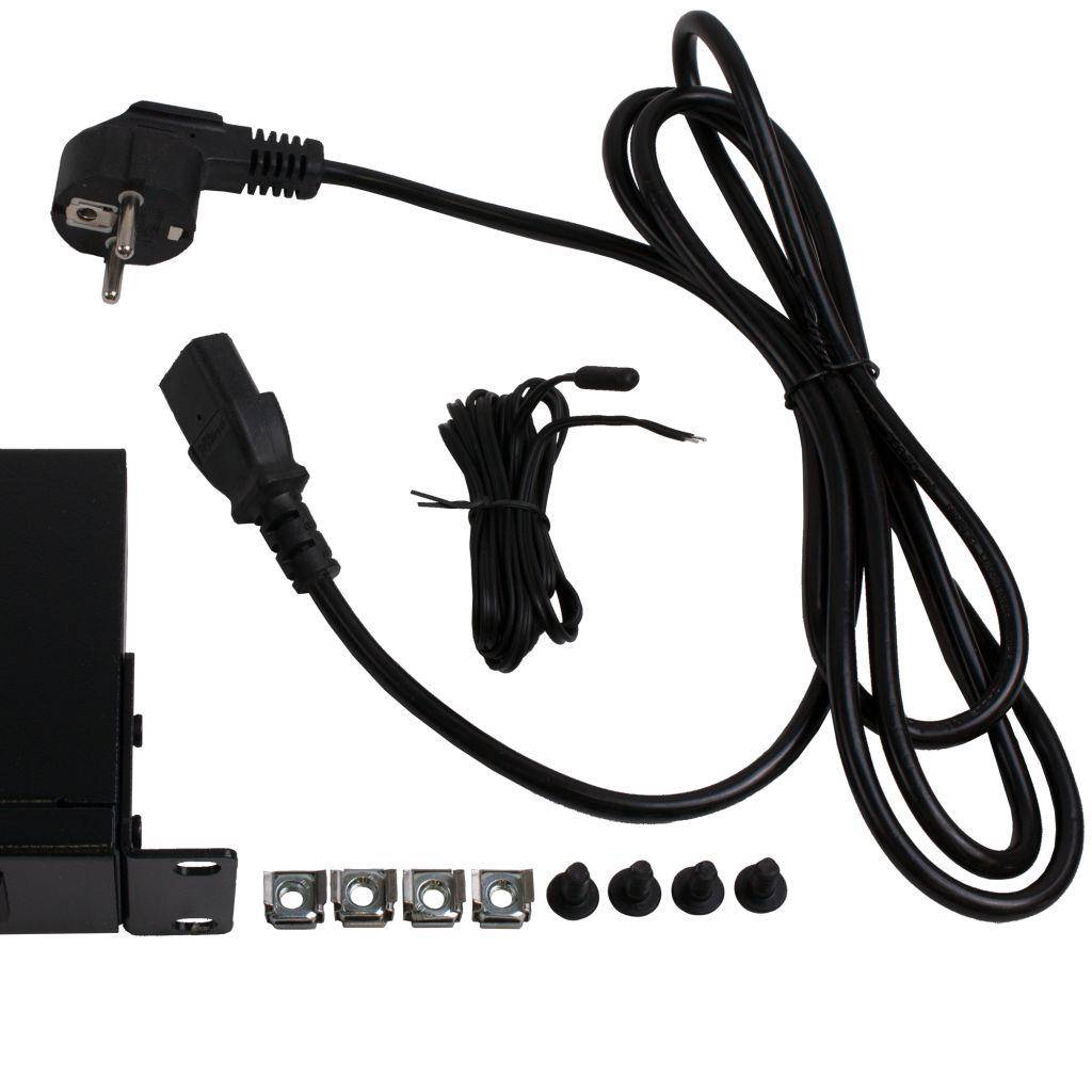 Rockstable 1 HE 19" Digital-Thermostat - Thermostat - Schwarz - Stahl - 1U - IP23 - 48,3 cm (19 Zoll