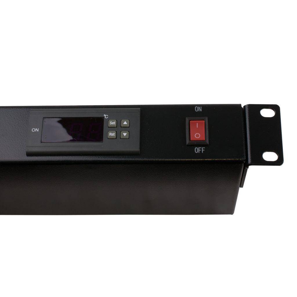 Rockstable 1 HE 19" Digital-Thermostat - Thermostat - Schwarz - Stahl - 1U - IP23 - 48,3 cm (19 Zoll